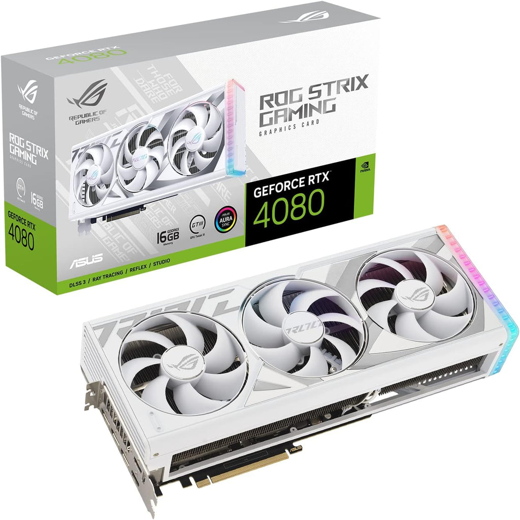ASUS ROG Strix GeForce RTX ™ 4080 White Edition Gaming Graphics Card (PCIe 4.0, 16GB GDDR6X, HDMI 2.1a, DisplayPort 1.4a)