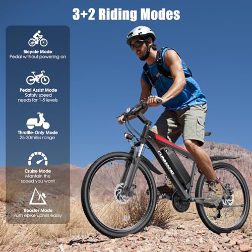 Peak 1000W Electric Mountain Bike for Adults, 26" 48V Commuter Ebike F750633