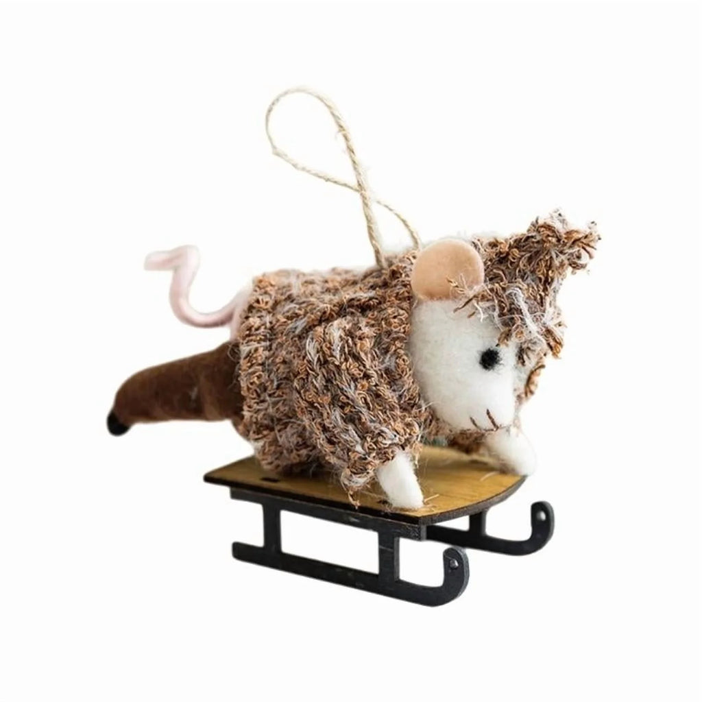 Elk And Owl Felt Christmas Hanging Ornaments L1264