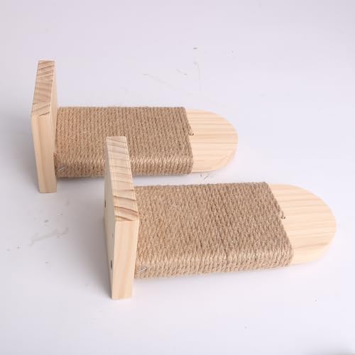 Cat Climbing Shelf Wall Mounted 2 Step Cat Stairway with Jute Scratching J507