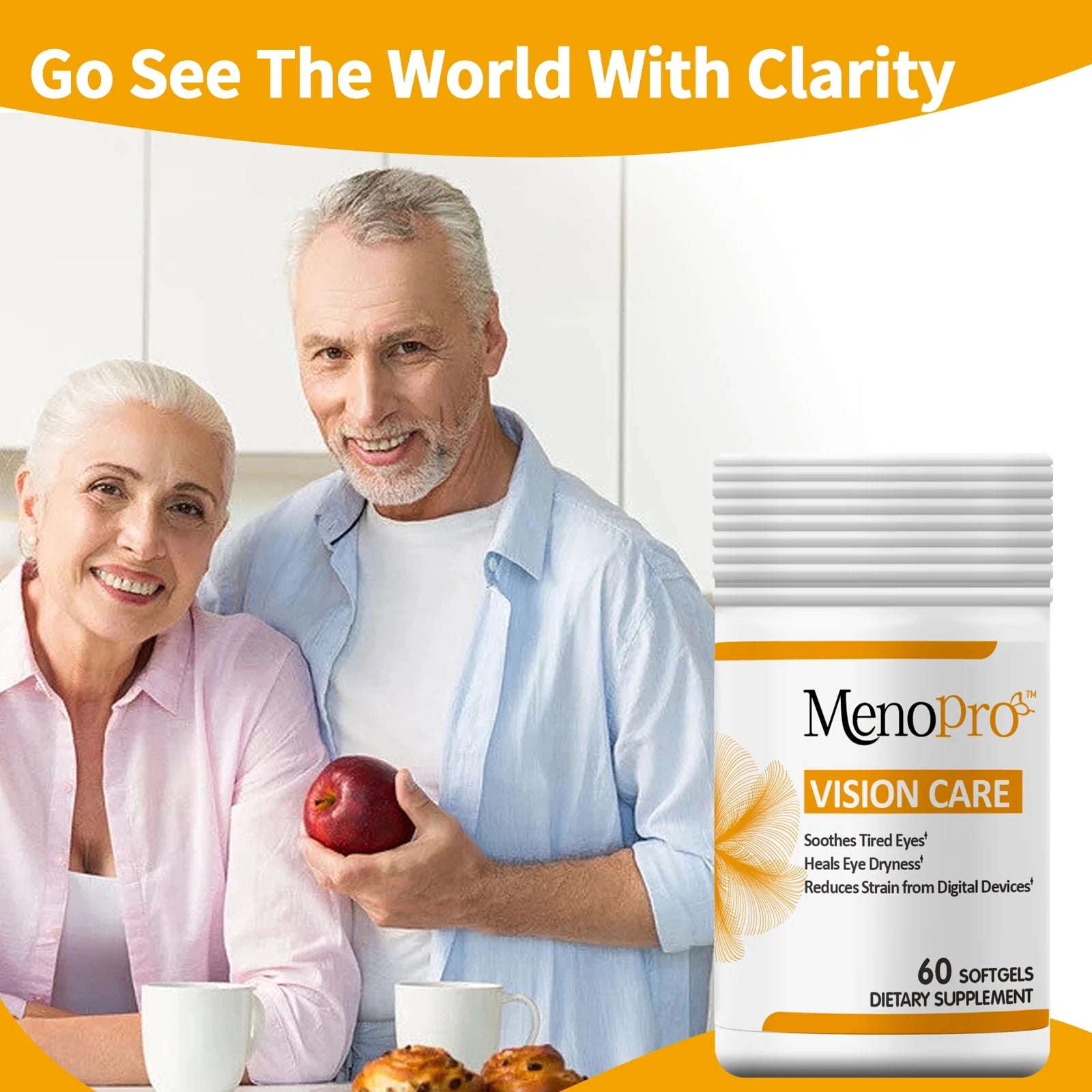 Menopro Vision Care Softgels, Lutein, Zeaxanthin, Astaxanthin, 60 ct Z4161