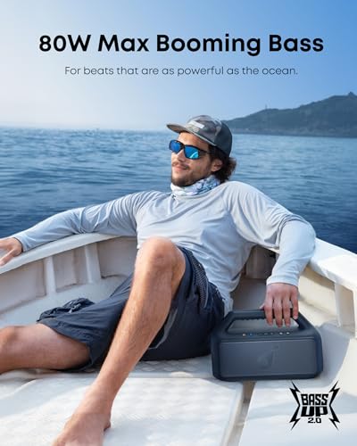 soundcore Boom 2 By Anker Outdoor Speaker, 80W, IPX7 Waterproof T558