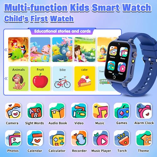 Kids Smart Watch for Girls with 26 Games, HD Camera, Touchscreen P746