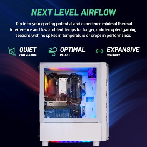 Skytech Gaming Blaze 3.0 Gaming PC Desktop, AMD Ryzen 5 3600, RTX 3060 12GB, 16GB DDR4, 1TB SSD, White J6243