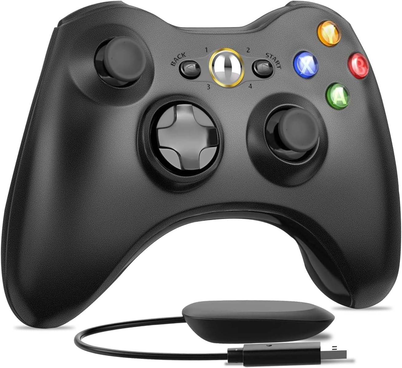 Wireless Controller for Xbox 360 & PC with Receiver (Black) M791