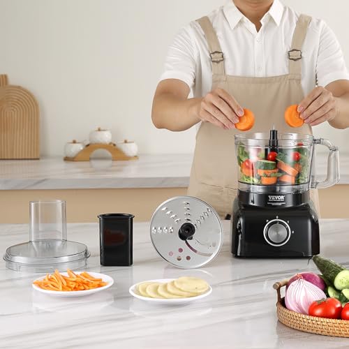 VEVOR Food Processor 7 Cup Vegetable Chopper with Reversible Disc E877918