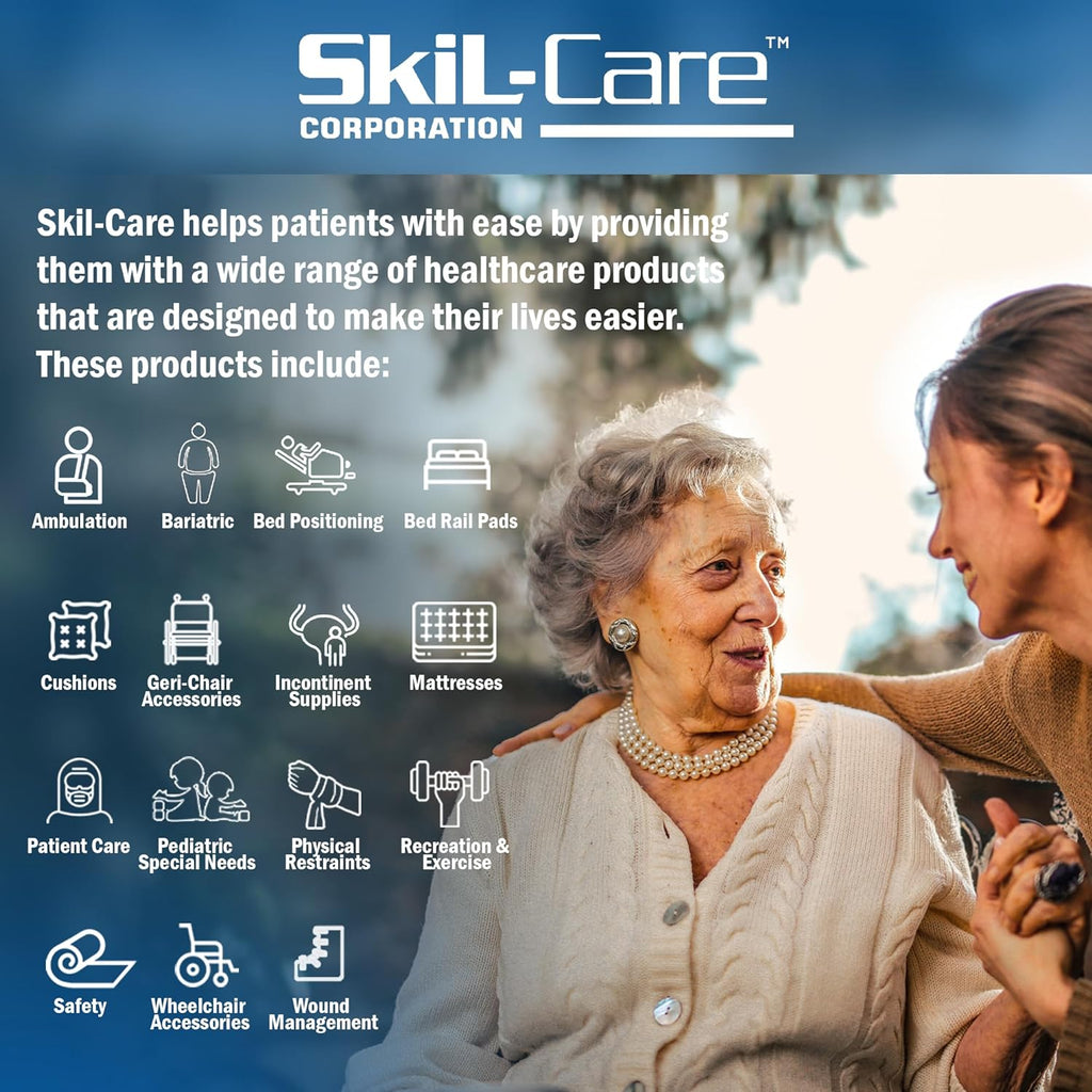 Skil-Care Wheelchair Footrest Extender with Leg Separation, 8" H x 7" D x 3" Thick T964