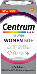 Centrum Silver Womens Multivitamin for Women 50 Plus, Multivitamin Supplement with Vitamin D3, B Vitamins, 65 Tablets (Pack of 1)