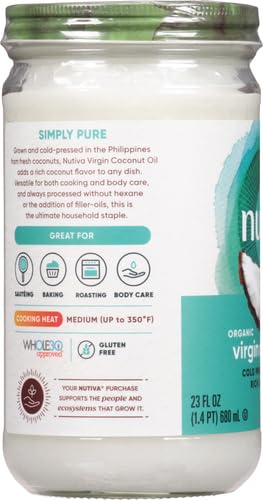 Nutiva Organic Virgin Coconut Oil, 23 Ounce (Pack of 2) L629