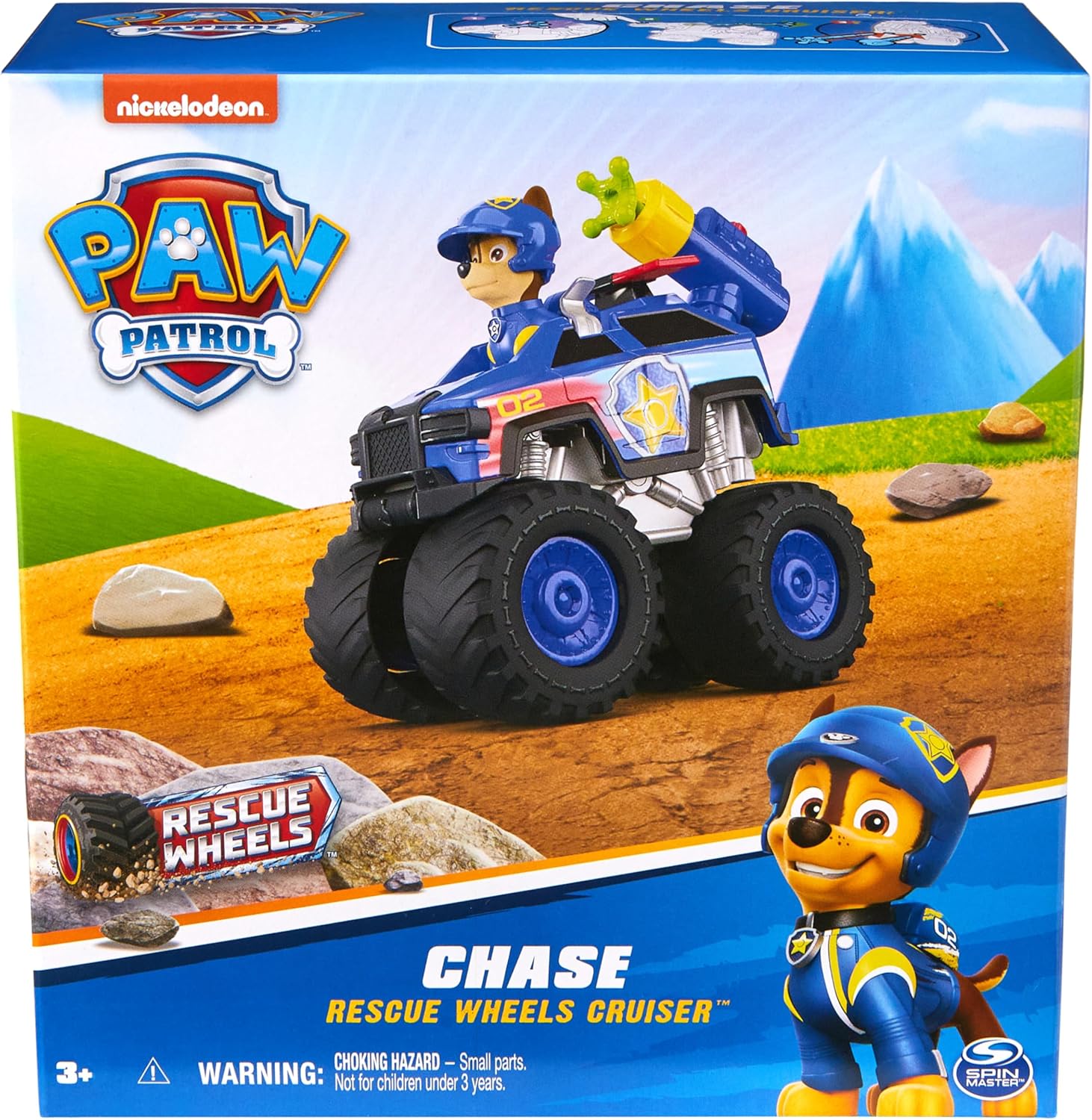 Paw Patrol Rescue Wheels Chase’s Cruiser Toy Truck with Projectile Launcher and Action Figure M1412