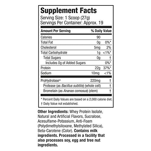 MuscleTech Clear Whey Protein Isolate Powder, Orange Dreamsicle, 22g Protein A269229