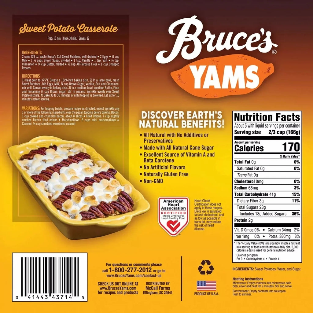 Bruce's Cut Yams 29 oz (Pack of 4) O174891