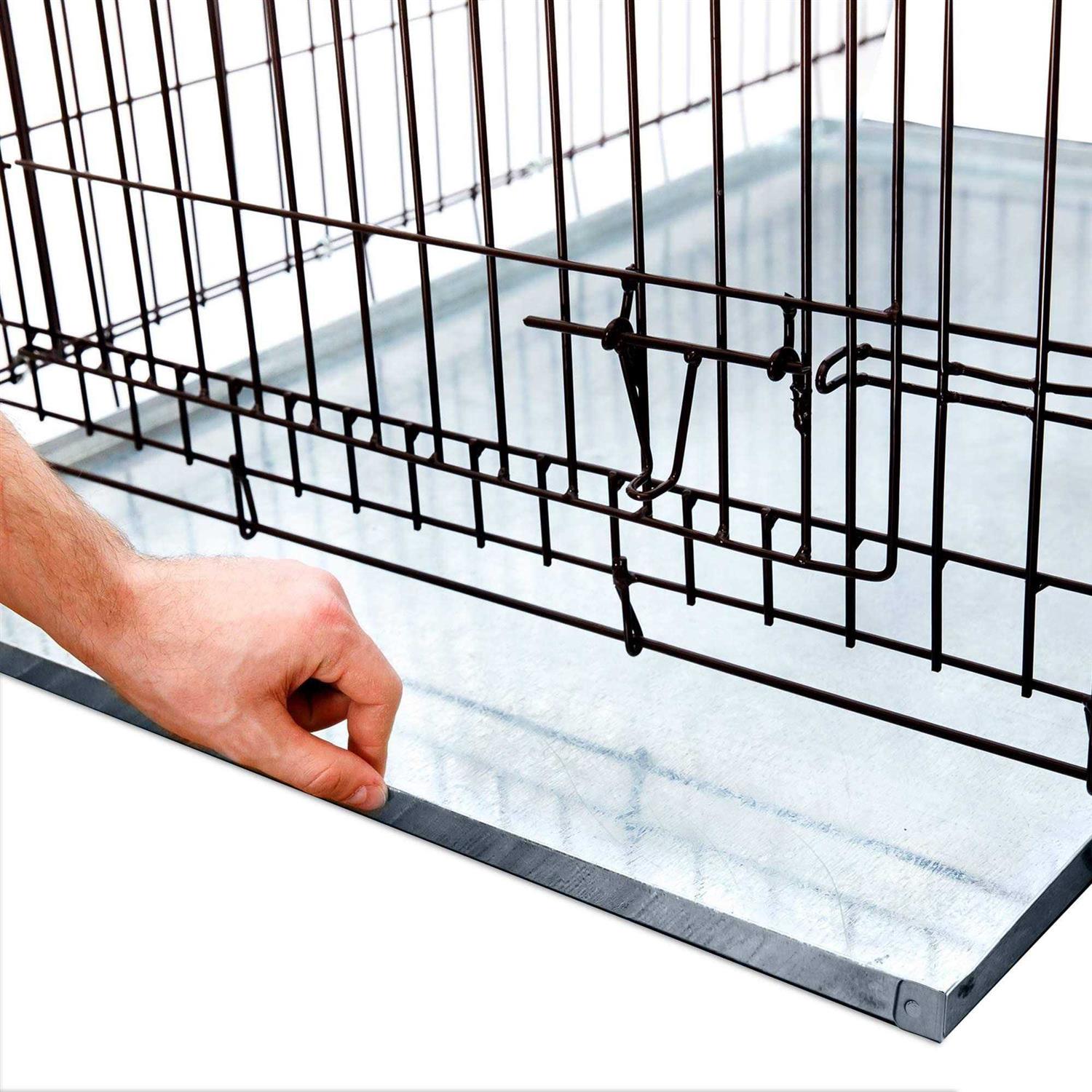 KOPEKS Galvanized Metal Tray for Dog Crates, Pet Kennels, Restaurant Grease Traps, and Floor Protection - Pet Supplies online store