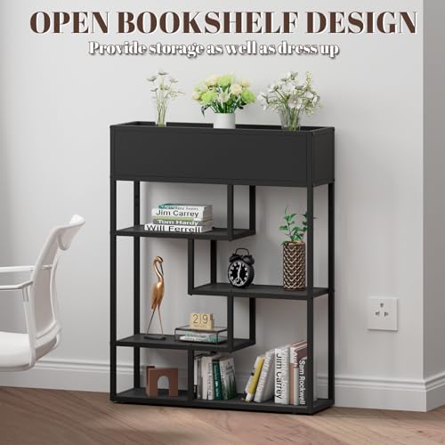 4 Tier Modern Bookcase White for Home Office L967