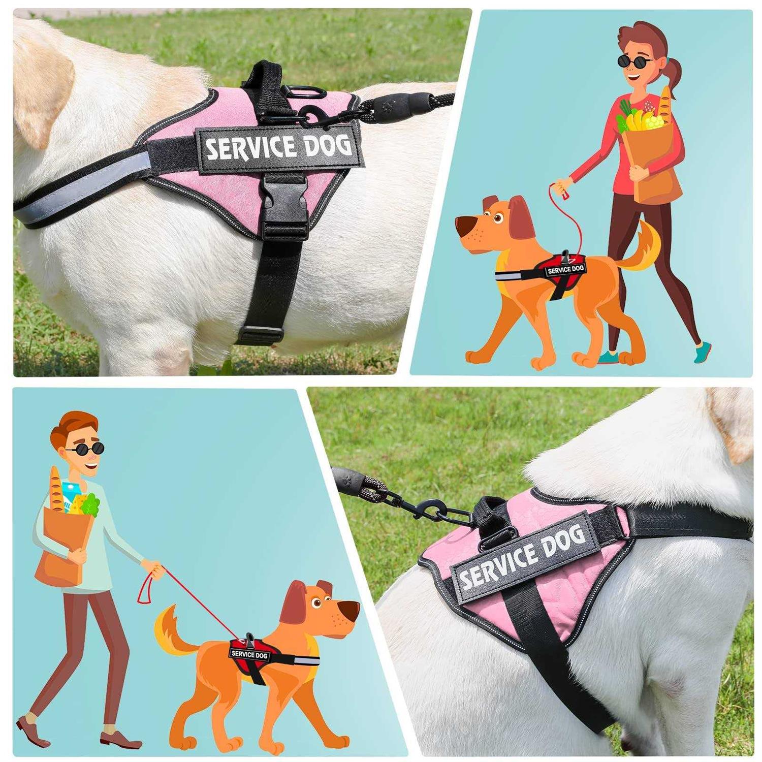 MUMUPET Service Dog Harness No Pull Easy On Off Pet Vest V4238