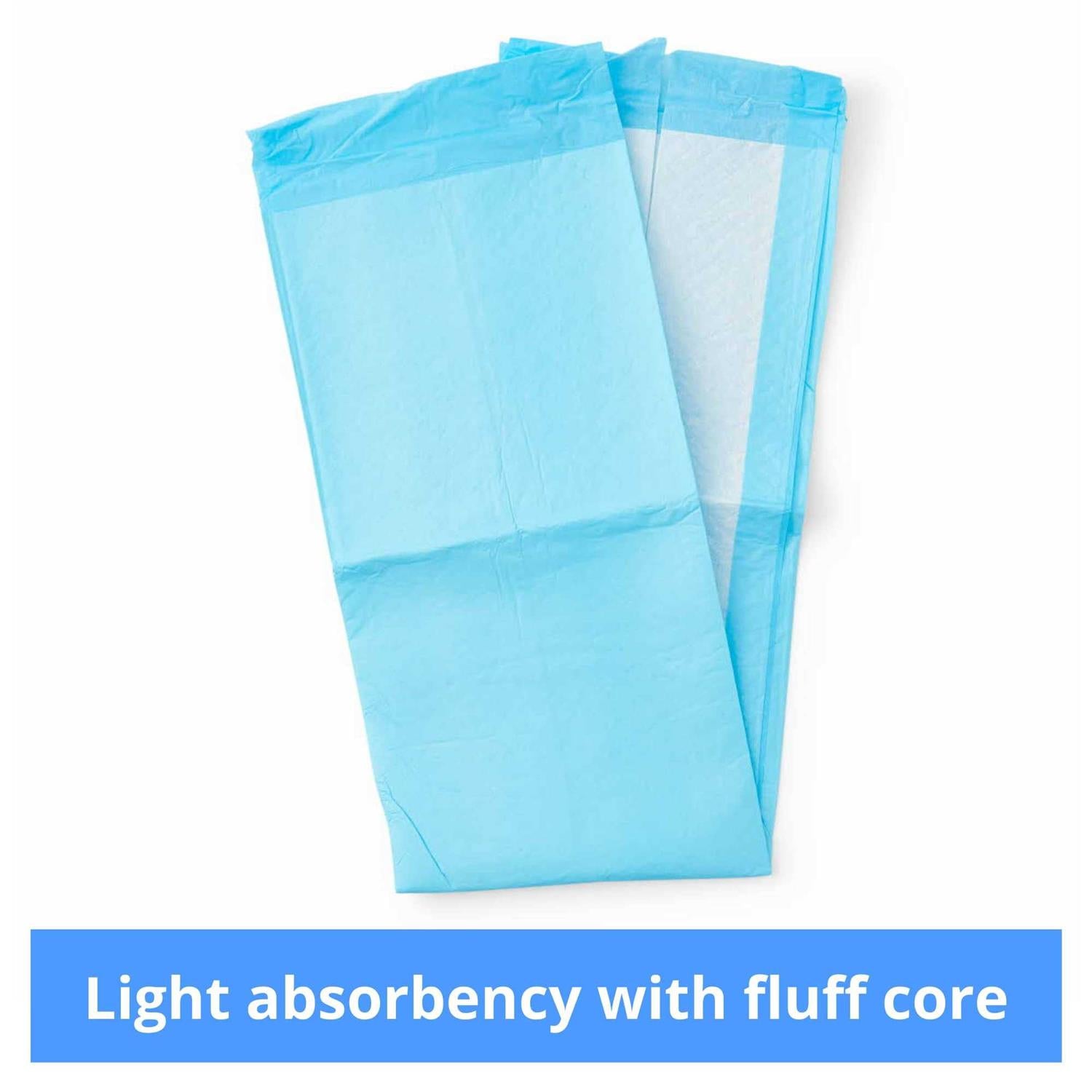 Medline Disposable Chucks Pads 23 x 36 inches Ultra-Light Absorbency J473895