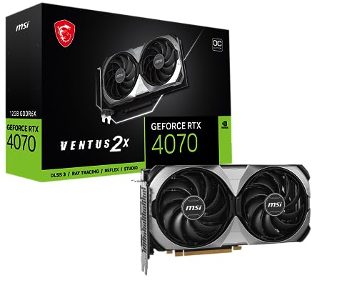 MSI GeForce RTX 4070 Ti Ventus 3X 12G OC Gaming Graphics Card - 12GB GDDR6X, 2655 MHz, PCI Express Gen 4, 192-bit, 3X DP v 1.4a, HDMI 2.1a (Supports 4K & 8K HDR)