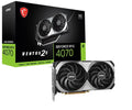 MSI GeForce RTX 4070 Ti Ventus 3X 12G OC Gaming Graphics Card - 12GB GDDR6X, 2655 MHz, PCI Express Gen 4, 192-bit, 3X DP v 1.4a, HDMI 2.1a (Supports 4K & 8K HDR)