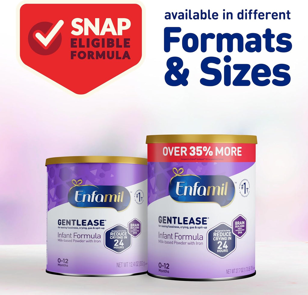 Enfamil Gentlease Baby Formula Powder, Reduces Fussiness and Gas, 19.9 Oz W21837