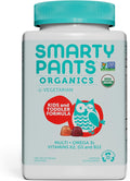 SmartyPants Organic Kids & Toddler Multivitamin Gummies: Omega 3 (ALA), Vitamin D3, C, Vitamin B12, B6, Vitamin A, K2 & Zinc for Immune Support, Vegetarian, 180 Count