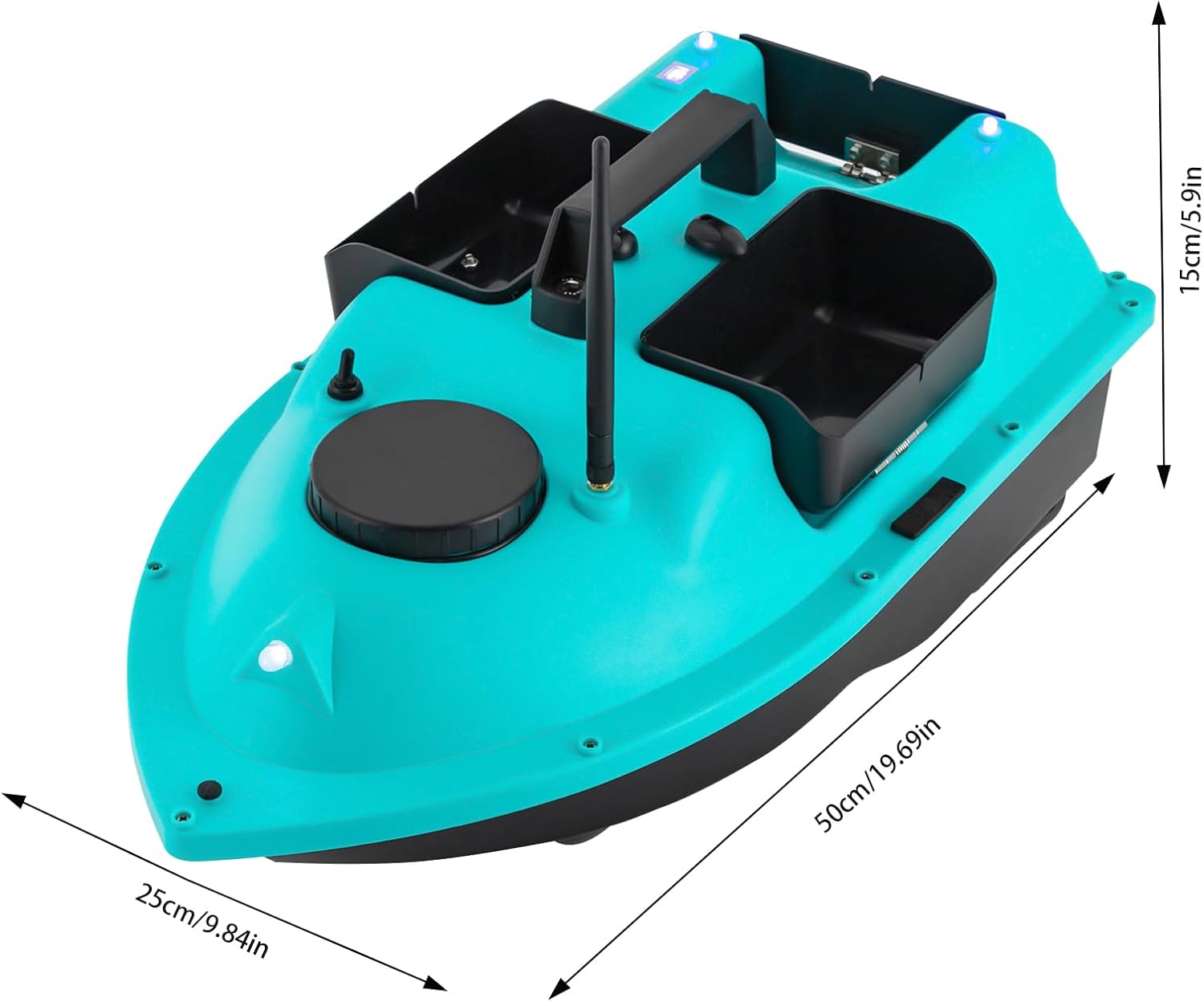 52W RC Fishing Bait Boat with Remote Control & LCD Screen P627