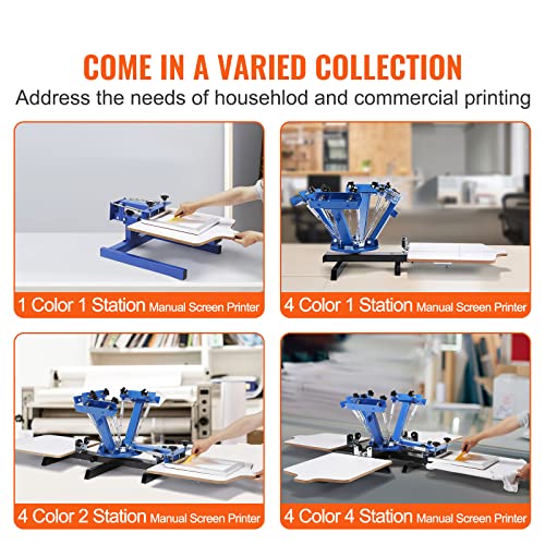 VEVOR Screen Printing Machine 1 Color 1 Station Silk Screen Printing Press for T-Shirt DIY C724866