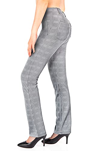 Yogipace Women's Straight Leg Yoga Dress Pants with Belt Loops H62689