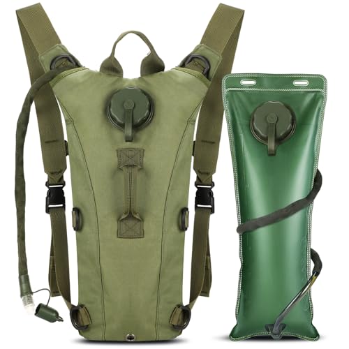 Hydration Pack Backpack with 3L Bladder, Tactical Water Bag for Hiking, Biking, Running, Walking and Climbing