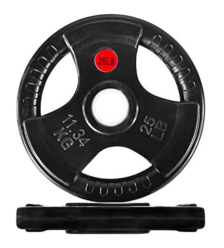 Olympic Cast Iron Weight Plates for Strength Training, Multiple Sizes S1890