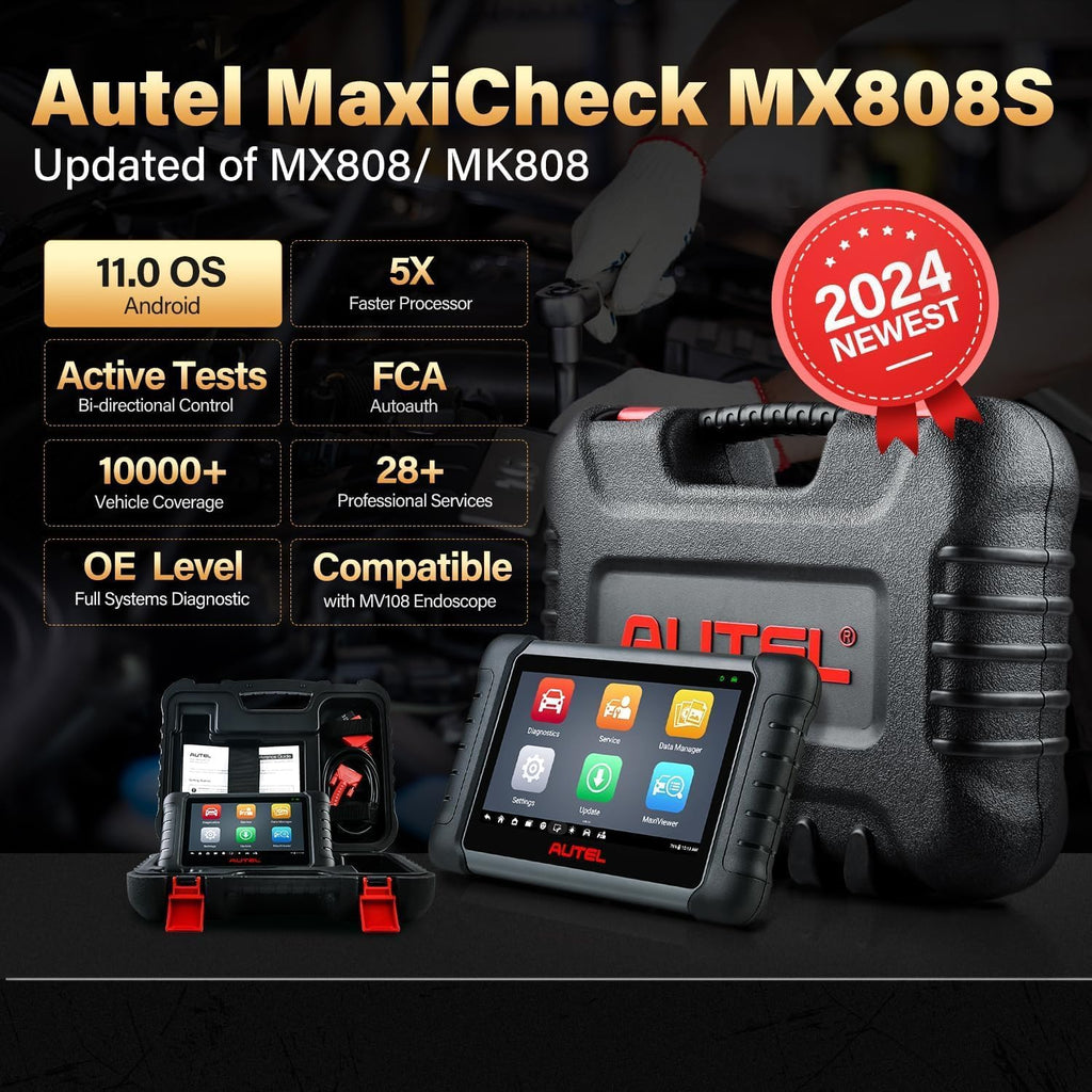 Autel MaxiCheck MX808S Scanner, 2024 Bidirectional 11OS US Ver. V2179