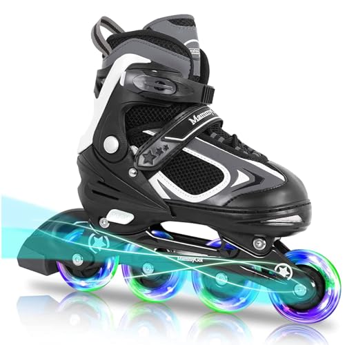 MammyGol Adjustable Kids Inline Skates with Light Up Wheels B35822