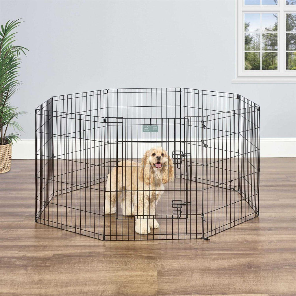 Midwest Black Exercise Pen with Door - Pet Supplies online store