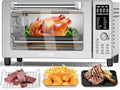 Nuwave Bravo Pro Smart Air Fryer Toaster Oven Combo, Airfryer Convection Oven Countertop, 12-in-1 Functions with Quicker & Even Crisp Technology, 1800W, 50-450°F, PFAS-Free, 21QT, Stainless Steel
