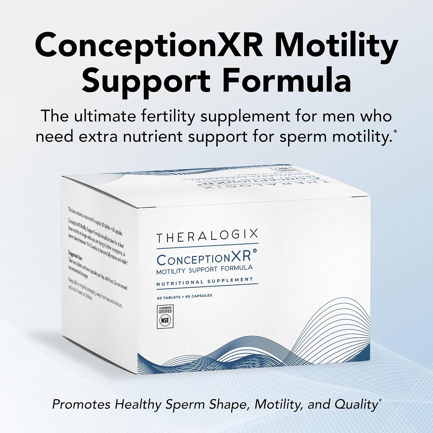 Theralogix ConceptionXR Motility Support Formula Men's Preconception Vitamins, 60 Tabs + 60 Caps C676