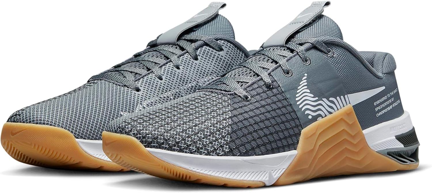 Nike Men's Metcon 8 Training Shoe (Smoke Grey/White/Dark Smoke Grey, us_Footwear_Size_System, Adult, Men, Numeric, Medium, Numeric_10)