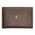 Coach Refined Calf Leather Essential Card Case, Dark Stone