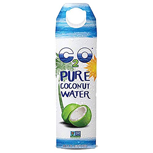 C2O Pure Coconut Water | All Natural | Non-GMO | No Added Sugar | Essential Electrolytes | 1 Liter (Pack of 6)