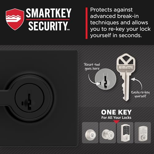 Kwikset Casey Interior Privacy Door Handle with Lock 10 Pack, Matte Black G103018