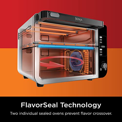 Ninja DCT451 12-in-1 Smart Double Oven with FlexDoor, Stainless Steel P340