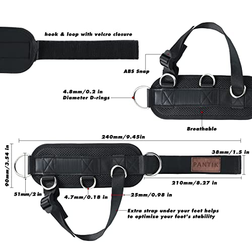Adjustable Cable Ankle Strap with Neoprene Padded Steel D-Ring L42135