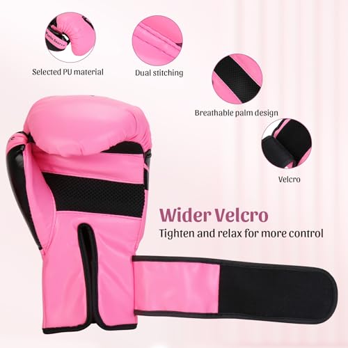 Boxing Training Gloves for Women & Adult, Shockproof for Muay Thai Sparring Kickboxing H187602
