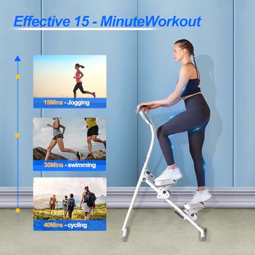 Foldable Stair Stepper Climber with Adjustable Handles for Home D497