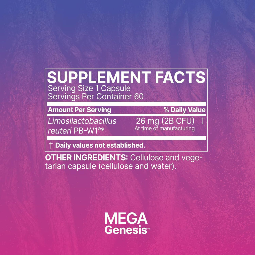 MegaGenesis Probiotic Capsules for Gut Health by Microbiome Labs P473