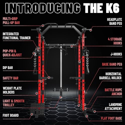 Mikolo Power Cage with Cable Crossover and LAT Pull Down System, 1500LBS I14340