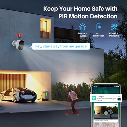 Solar Security Camera Wireless Outdoor 2K with AI Motion Detection L465