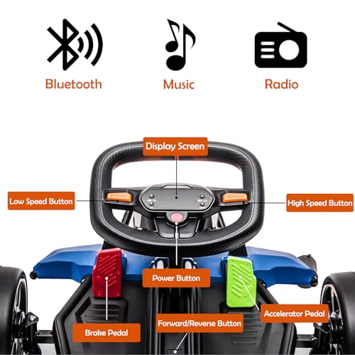 Licensed McLaren 24V Electric Go Kart, 400W Drift Kart for Kids Q5178