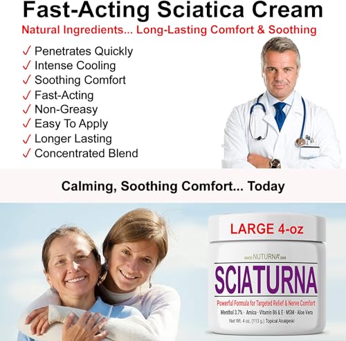 Sciatica Nerve Cream with Arnica, MSM & Menthol, 8 oz B229