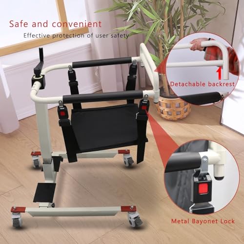 Patient Lift Transfer Chair, 220lbs Capacity Q77849