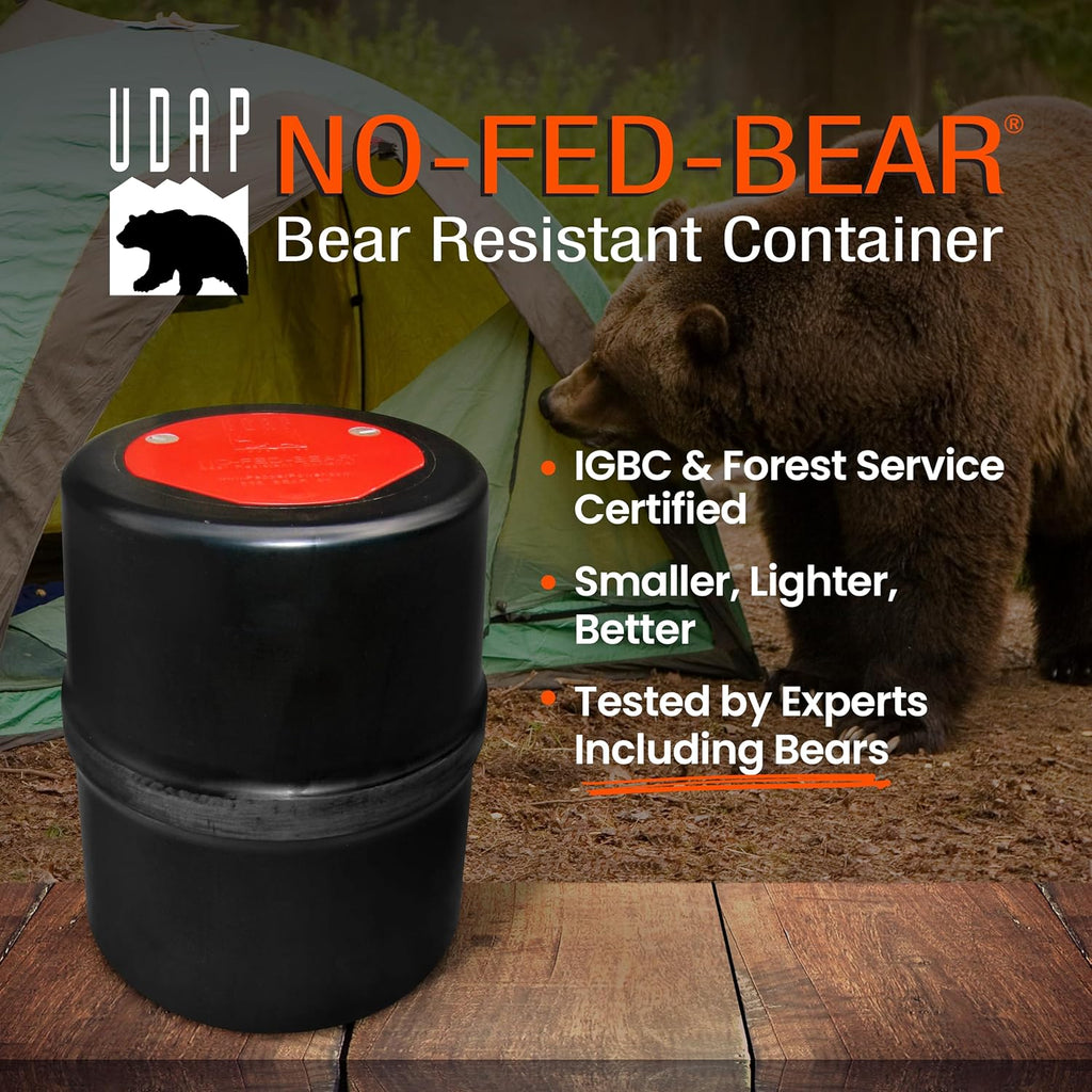 UDAP Bear Resistant Canister 2 Gallons, Hiking Camping Food Storage T4656