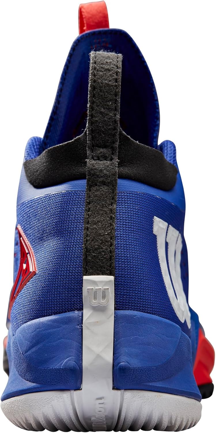 Wilson Rush Pro Tour Mid Men's Tennis Shoe, Blue/Black/Poppy Red, Size 10 US L104877